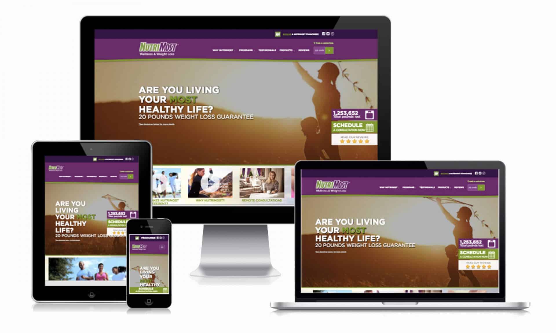 An example of Responsive web design for a mobile ready website