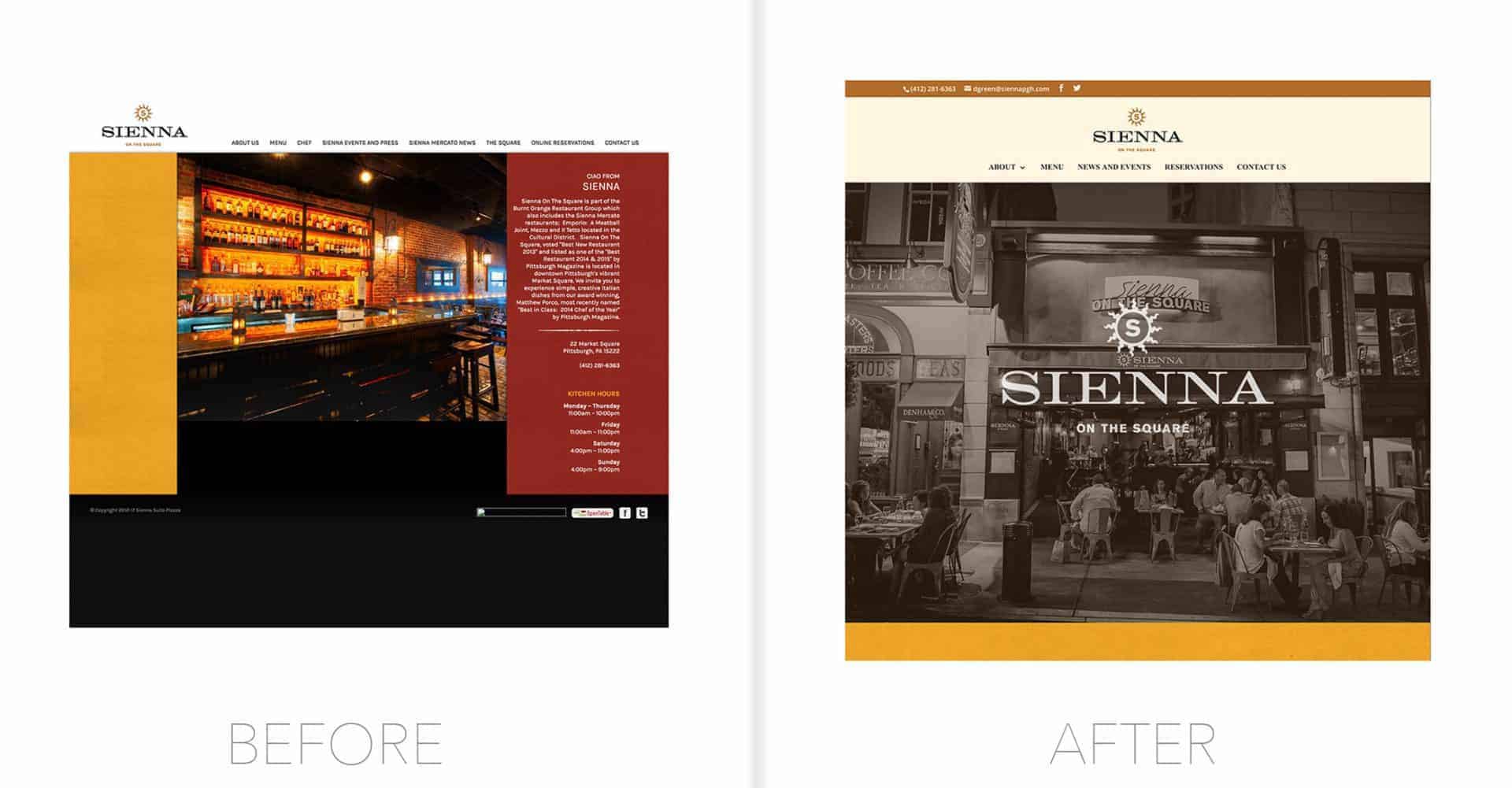 Sienna Website Design