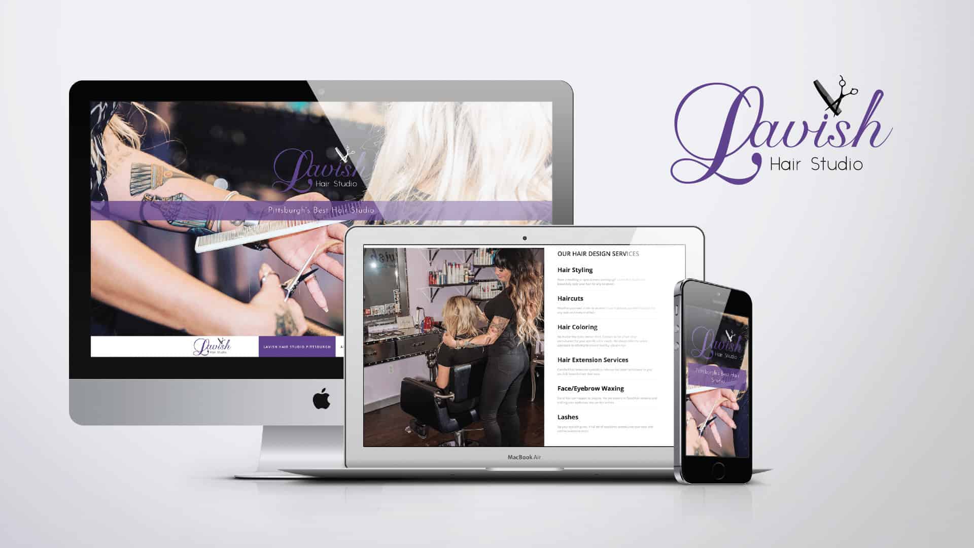 Lavish Hair Studio's Website Design