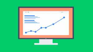 Image of a line graph on a desktop monitor